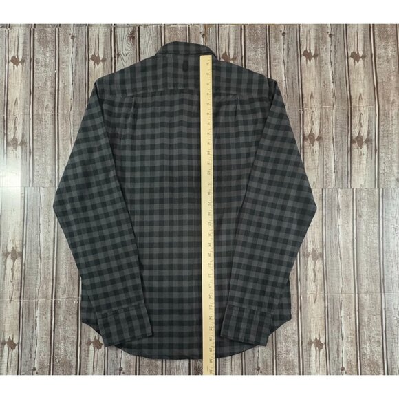 Rag & Bone slim fit plaid 3/4 placket shirt size M color asphalt NWT - Picture 9 of 9